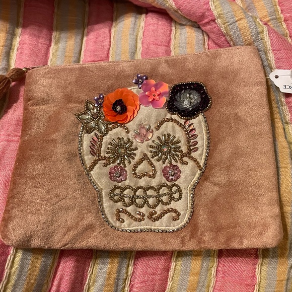 Paper Source Handbags - Paper Source Velvet Pouch